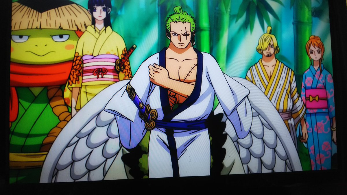 きりたにさん 12 27 アニワン ゾロ十郎 三代鬼徹と二代鬼徹交換すればいいのに 和道一文字と閻魔の生みの親がゾロの両親 なわけないか アニワン ワンピース ゾロ