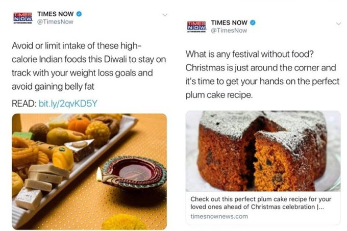  #YeBhaaratKePatrakaarHigh-calorie foods are bad for your health on some festivals. On other festivals, well ..