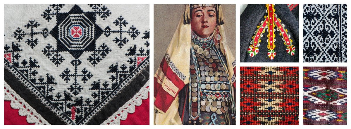 Garments were decorated with embroideries of geometric, vegetable, and zoomorphic motifs. Orthodox christians wore embroidery with multi-colored threads. The arrangement of embroidery was dictated by tradition, of course: