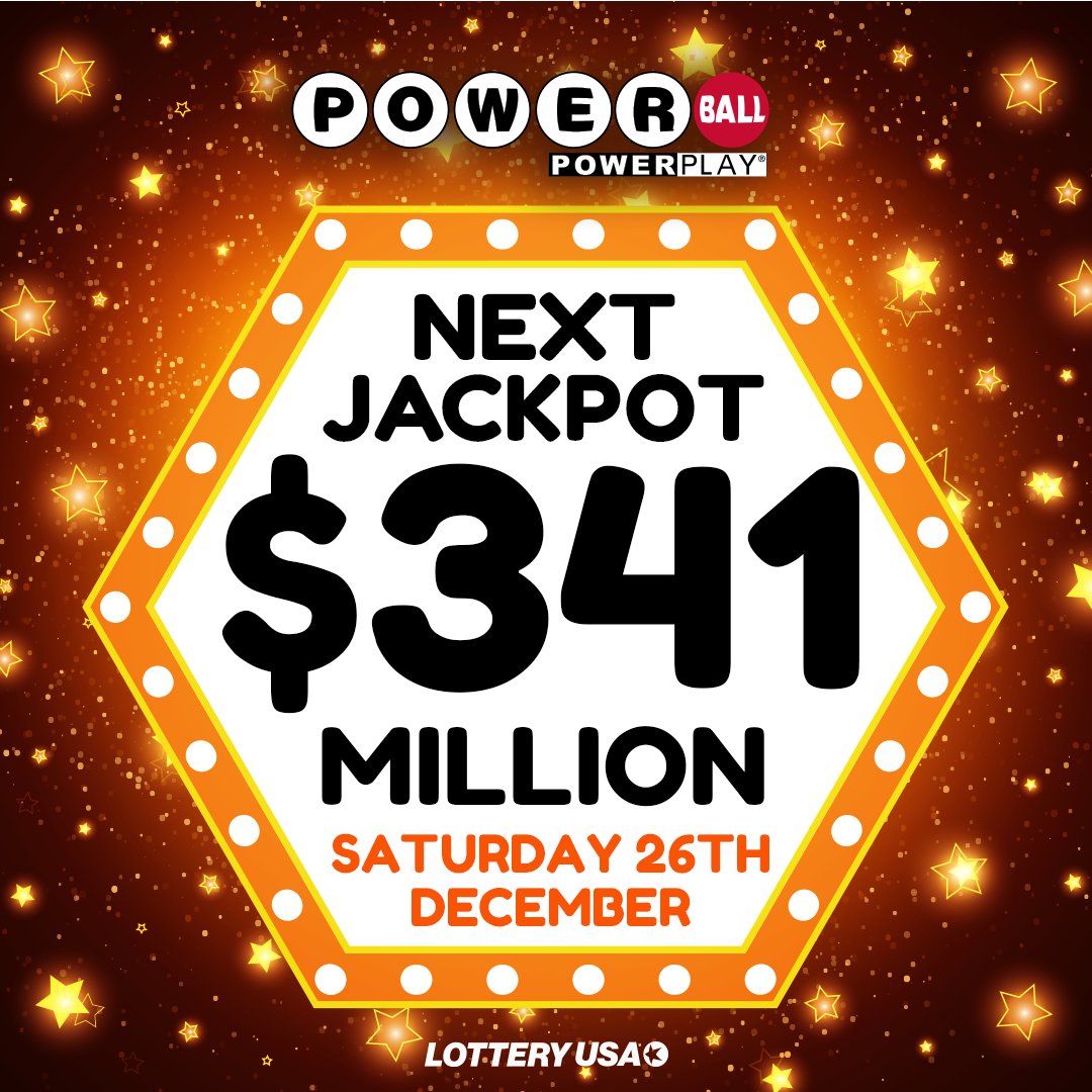 There's just a little over an hour before tonight's Powerball draw, with an estimated $341 million jackpot! Are you ready?

Visit Lottery USA after the draw to check the numbers: https://t.co/nwUFa4zq8z

#Powerball #lottery #jackpot https://t.co/adP4hV9FSK
