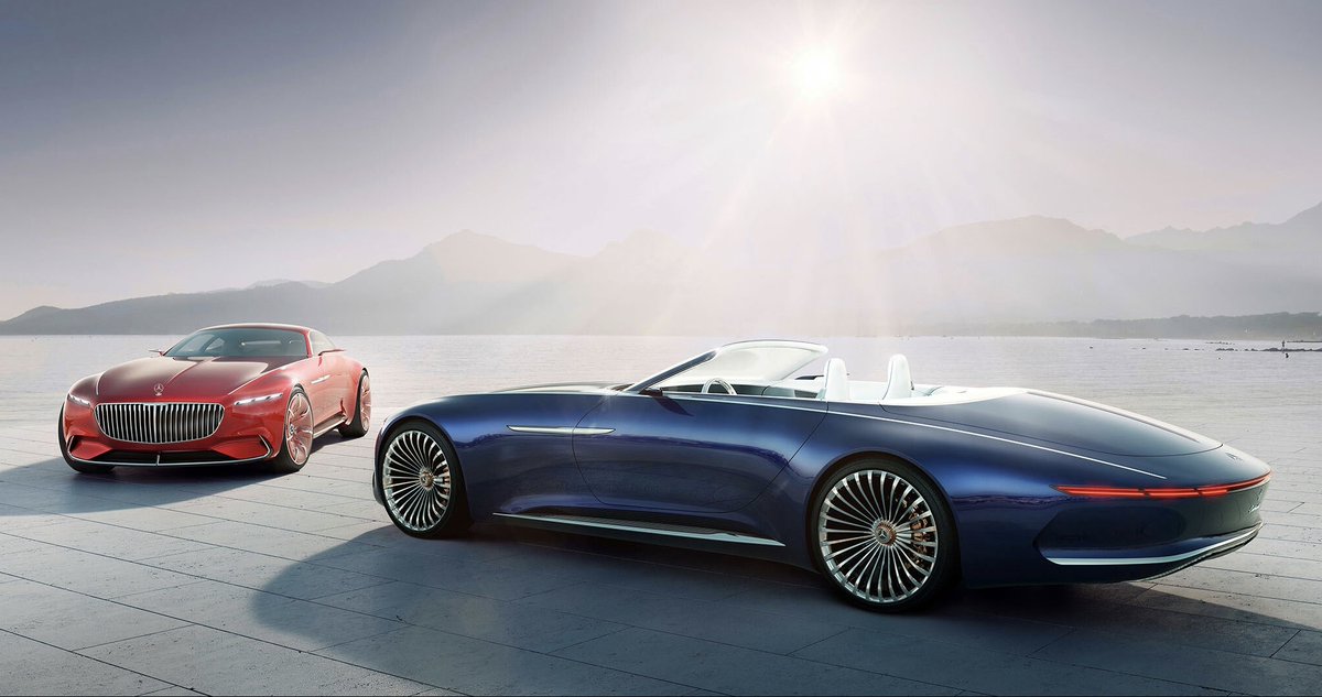 MercedesBenz's tweet photo. An unbeatable duo designed by Gorden Wagener – our Vision Mercedes-Maybach 6 Coupé and the Mercedes-Maybach 6 Cabriolet. ❤️💙

#MercedesMaybach #MBDesign #VisionMercedesMaybach6 #UltimateLuxury https://t.co/sfv7vJkOqI