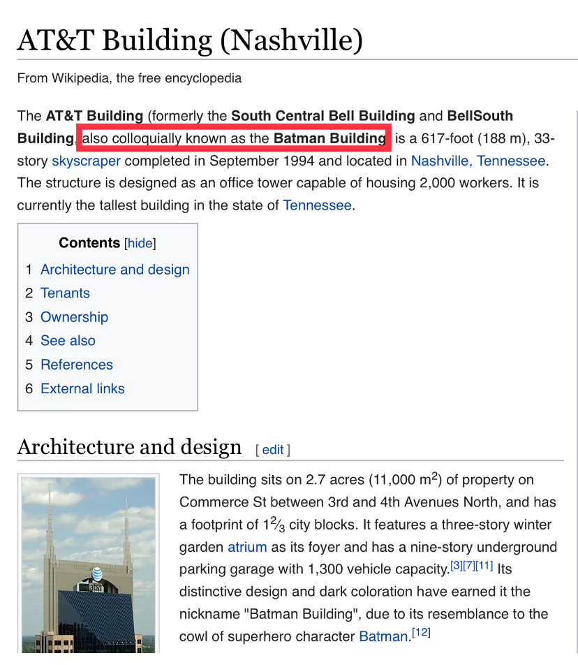 holy AT&T building Batman. The building is nicknamed Batman building.Was this a bat signal?