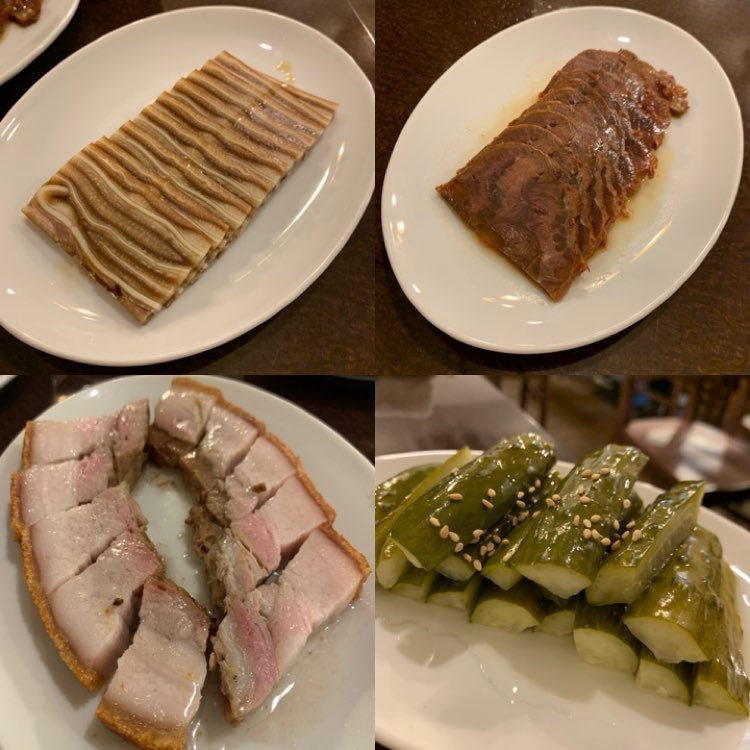 いけちゃんعلى تويتر 九段下錦福香港美食脆皮焼肉蜜汁叉焼港式焼鴨鹵水牛肉千层豬耳避风塘鮮虾涼醋拌黃瓜