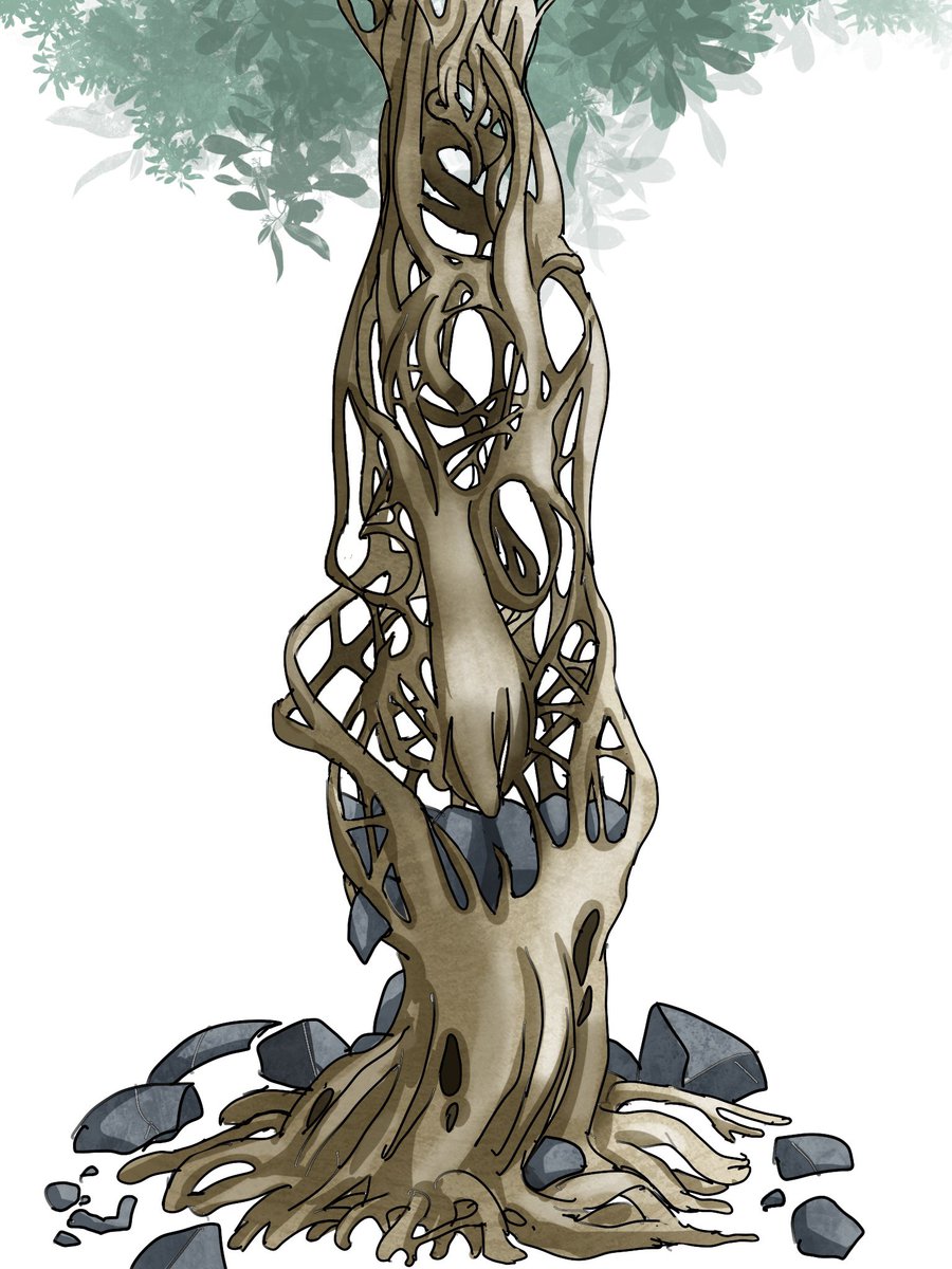 リビングスタチューと絞め殺しの木
100年の眠りから目覚めたら、寄生樹に覆われてた😢 