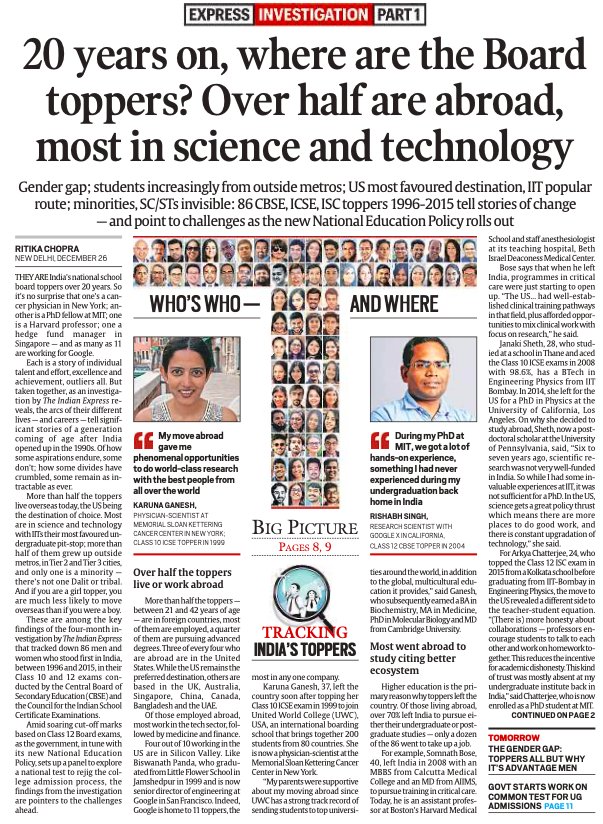 At a time when varsity cut-offs have hit 100,  @IndianExpress tracked down a generation of Board exam toppers between 1996 & 2015 to find out the consequences of a convention that celebrates a few students every yr. Our 3-part deep dive: Tracking India's Toppers (1/n)