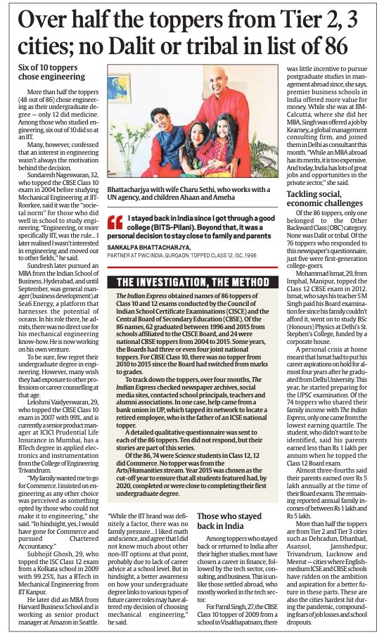 At a time when varsity cut-offs have hit 100,  @IndianExpress tracked down a generation of Board exam toppers between 1996 & 2015 to find out the consequences of a convention that celebrates a few students every yr. Our 3-part deep dive: Tracking India's Toppers (1/n)
