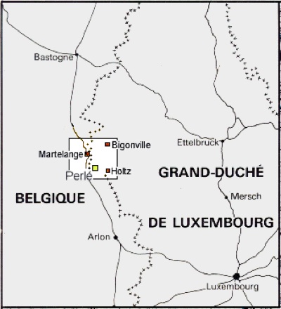 About 8 miles away, near Bigonville, was the Combat Command Reserve (CCR), which was to take Bigonville then defend the flank of the Third Army units moving to Bastogne. Instead, Patton redirects them to Bastogne and they spent Christmas Day moving west.