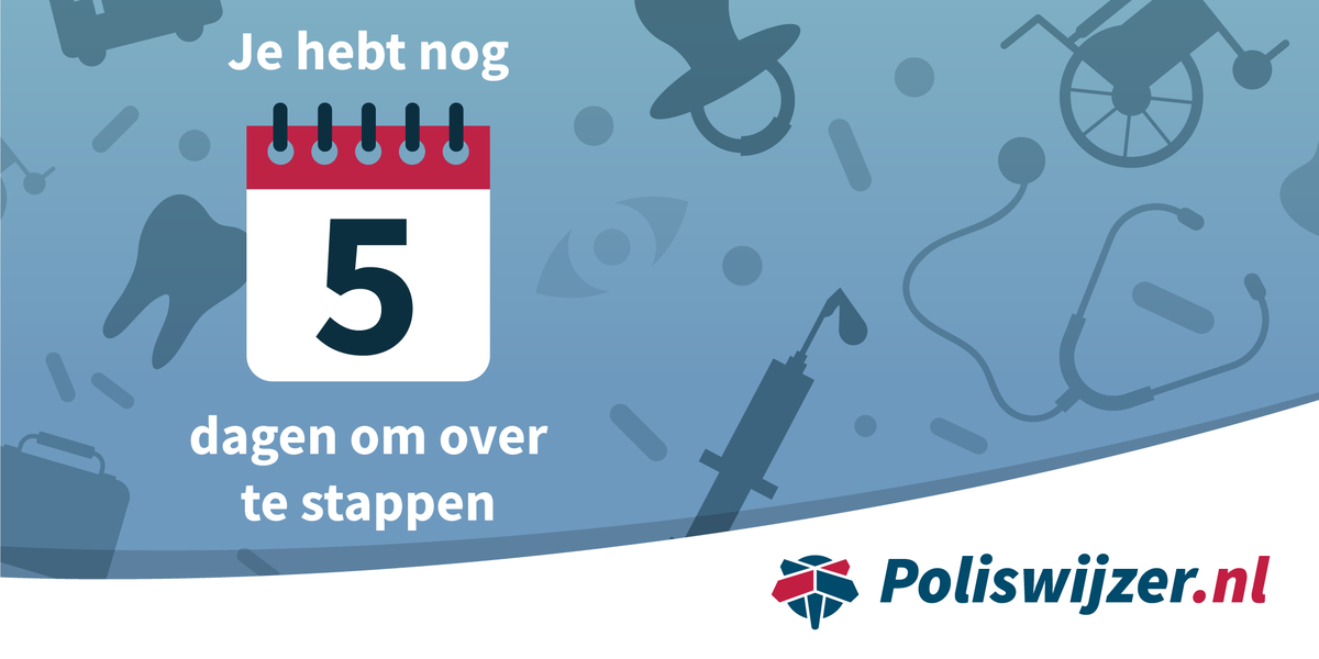 Het #aftellen kan beginnen! ✨ Vorig jaar stapte bijna de helft van alle #zorgverzekering overstappers via poliswijzer.nl over in de laatste 5 dagen van het jaar. Hoor jij daar dit jaar ook bij?

#vergelijken #overstappen