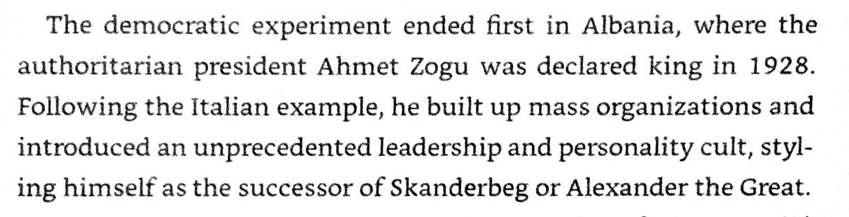 Foreign troops occupied anarchic Albania for years after WWI. Tribes & landholders fought liberal bourgeois. 1924 the liberals tried to make gradual reforms, but ran into intense opposition from landholders. President Ahmet Zogu expelled liberals, then in 1928 became king.