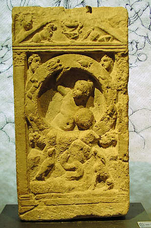 Here Mithras can be seen holding a sphere and putting his other hand on the zodiac.