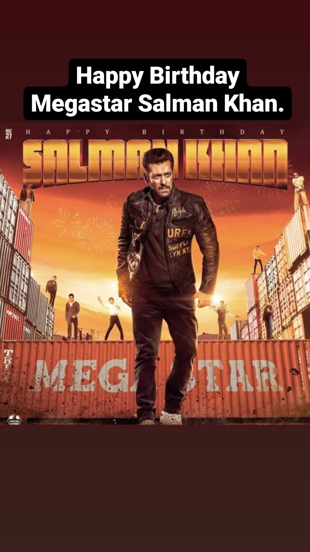  Happy 55th birthday to the Megastar Salman Khan . 