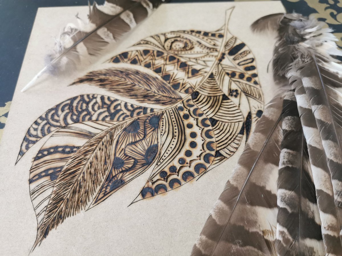 JanseZene's tweet photo. Woodburning a feather. Check out the video on youtube by clicking on the link below :

https://t.co/nndgbJkBCH

#woodburning #art #pyrography #craft #feather #mandala https://t.co/3R6Yzbz3PD