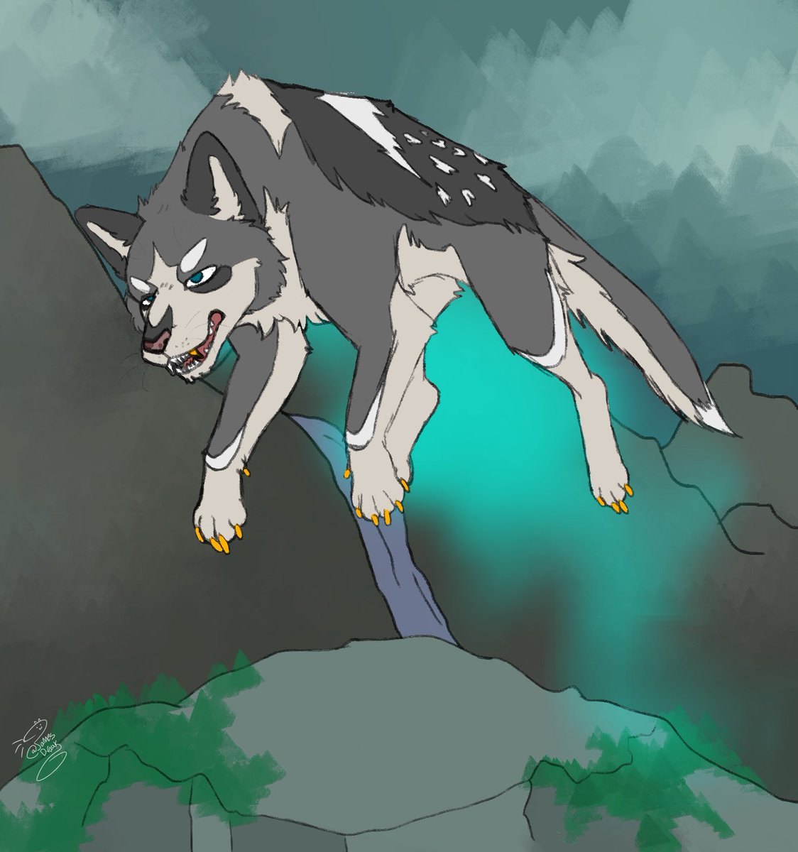 JamesDraws_'s tweet photo. A quick doodle of my Ginga Densetsu Weed/GIN oc! Don’t have a name for him yet! #GingaDensetsuWeed #animedogs #oc https://t.co/Sk4bJ99wgR