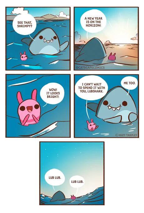 Twenty-twentylub! The last comic of 2020.

Well, we made it. It has been one crazy year, but I can't wait to share 2021 with you all. Thank you for your continued support and hope you all have a bright and happy New Year!

Lub lub! 