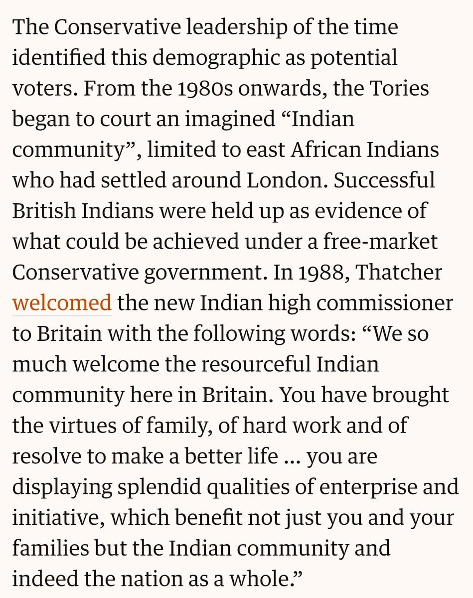 From the 1980s onwards, the Tories began to court an imagined “Indian community”, limited to east African Indians who had settled around London.