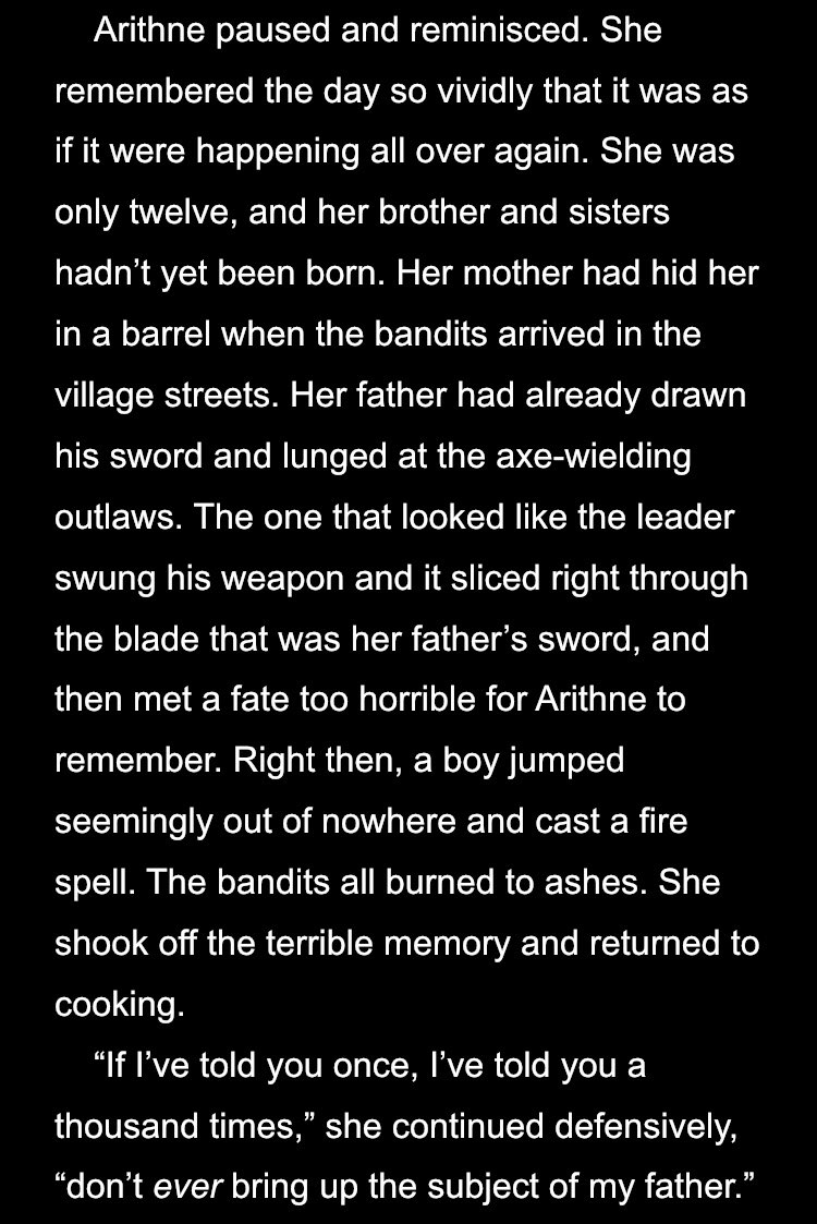 Oh SHIT there’s the title of the dang book!! That’s how you know it’s the theme of the thing. Also I just front-loaded that tragic past right in the first chapter.