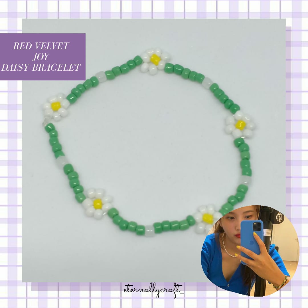 DIY BTS V Bracelet / Daisy Flower Beaded Bracelet 