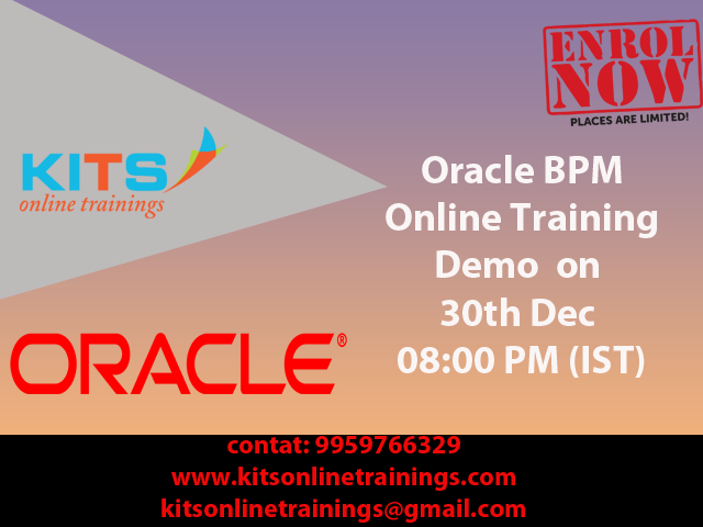 kits_trainings's tweet image. #Kits Online Trainings invites you to enroll for the free demo session on #Oracle_bpm by live industry experts on 30th Dec 08:00PM (IST)
kitsonlinetrainings.com/course/oracle-…
#oracle #bpm #oracle_process_management #oracle_training #kits
Email : kitsonlinetrainings@gmail.com
phone: 9959766329