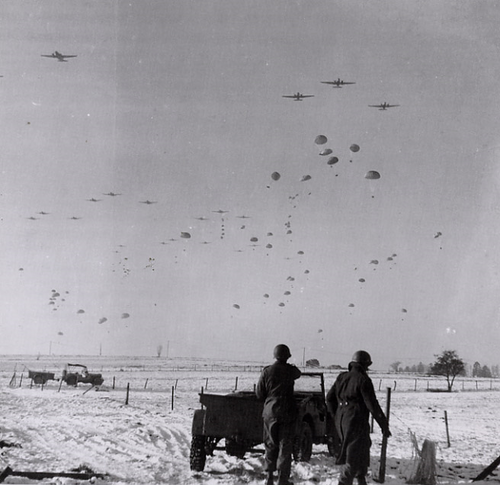 [6 of 8]The following day, December 24th, the skies opened up for almost 100 hours. Desperately needed airdropped supplies reached our men. American airpower shook its fist at the Nazis.