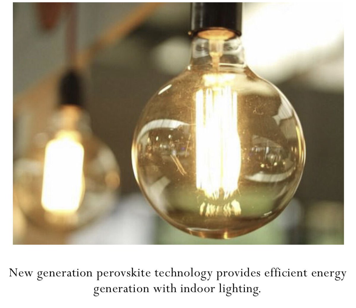 New generation perovskite technology is winking at efficient energy production with indoor lighting. It has been determined that high efficiency energy can be produced from indoor ambient light with materials inspired by perovskite.#solar #energy #solarenergy #perovskite