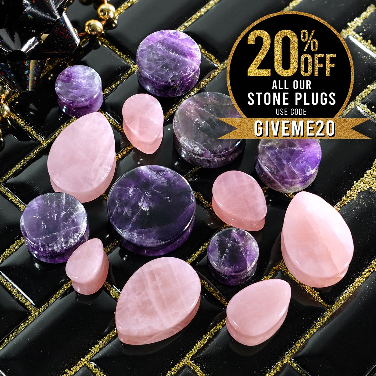 💎 Amethyst & Rose Quartz 💎⁣⁣
These stunning, organic stone plugs & teardrops should definitely be your next purchase! So stunning and unique, these are hand crafted with love & care - Which do you want?!
#CustomPlugs #AmethystJewellery #RoseQuartzJewellery #Teardrops #Plugs