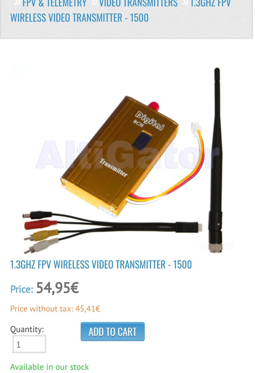Video transmitter... A 1.2/3 ghz (I doubt they give a f about local frequency permits but they are using what in theory is a longer range frequency than the standard 5.4 ghz. My problem is they are using a big standard dipole antenna so points deducted.