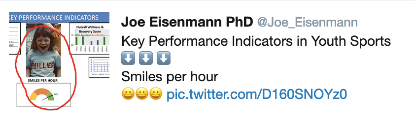 And we also changed our KPIs from wins, throwing velocity, and 1RM squat to…
