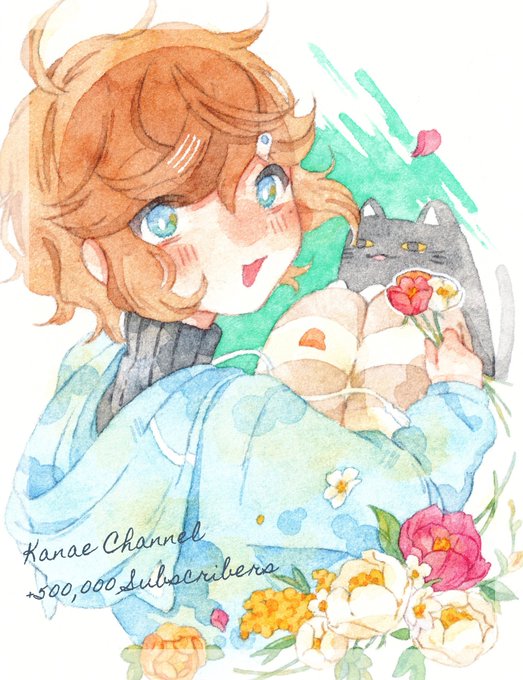 50万人おめでとうございます?
#かな絵 
#叶くん50万人 
#叶くん50万人が愛してるぞ 