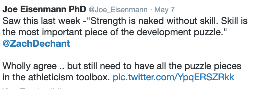 However, with all this focus on athletic development (strength, speed, power, etc.), it is vital that we consider the brain and cognitive development, the importance of sport-skill (technical and tactical) development and recovery (sleep, nutrition and mental relaxation).