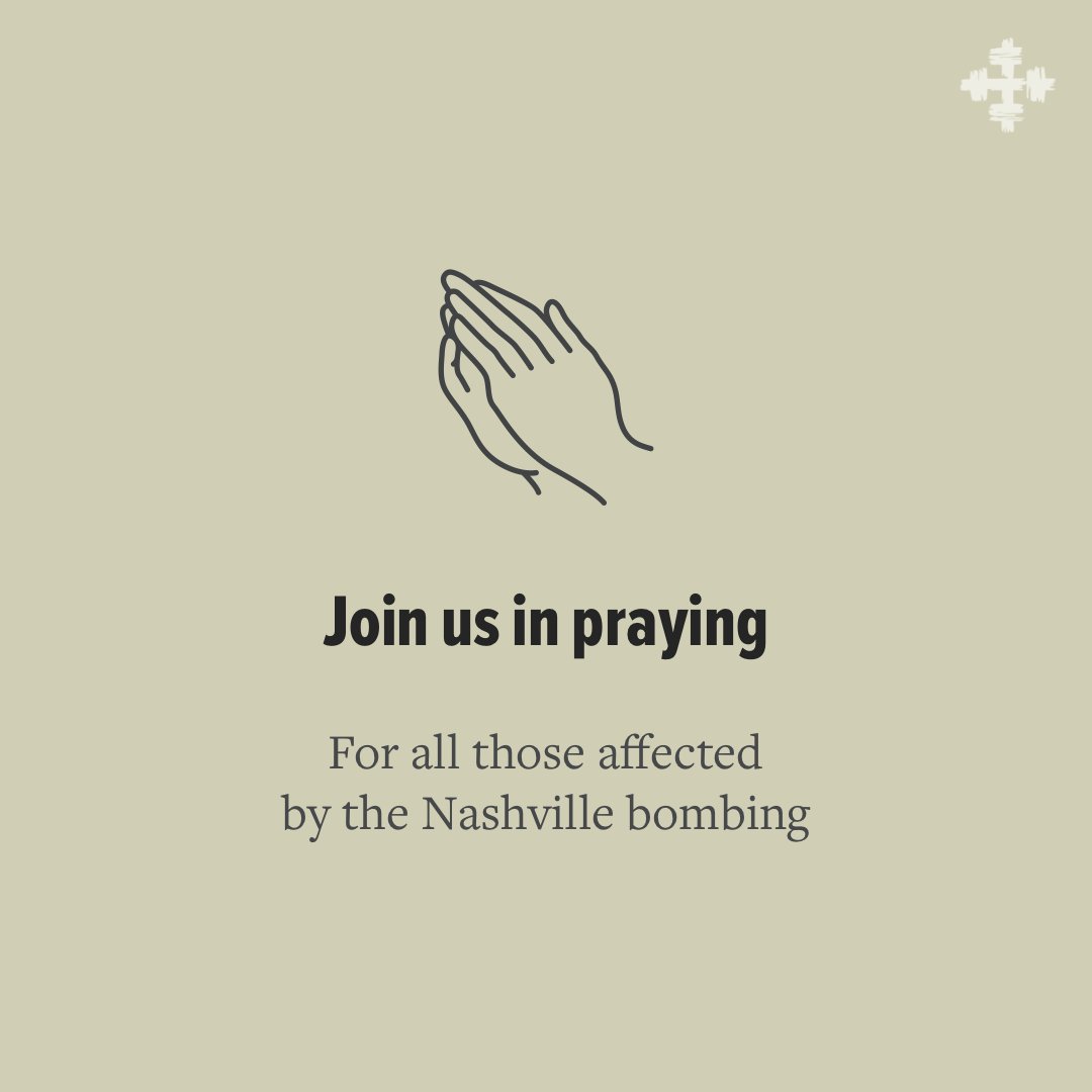 Our services this morning are pre-recorded, so let’s pause today to pray for those hurt by and those investigating the bombing in Nashville. We also pray that the AT&amp;T service interruptions would resolve quickly, having made the past 48 hours especially difficult for so many.