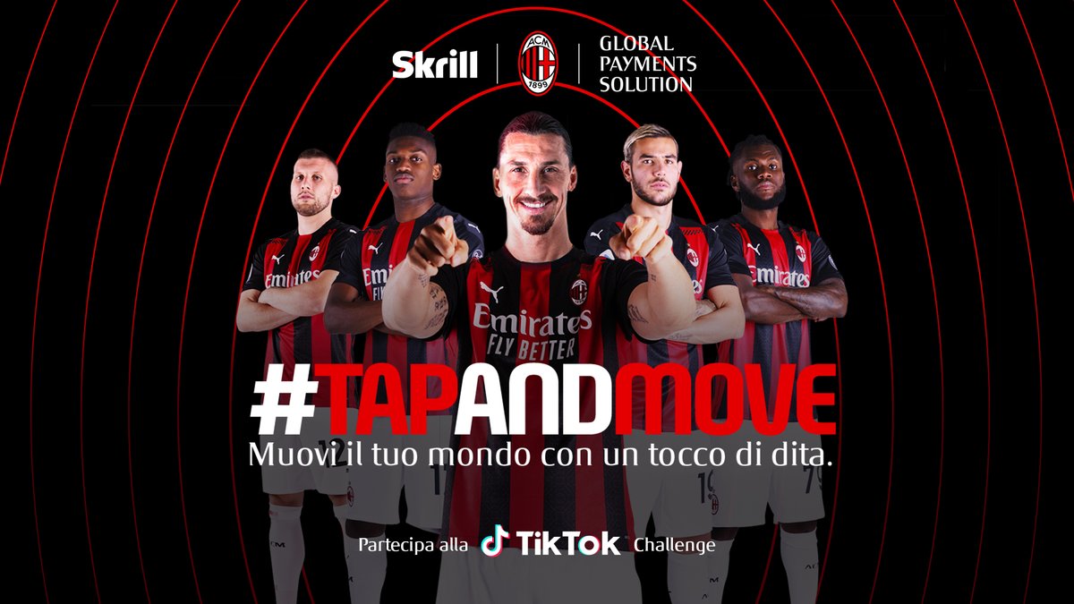 #ACMilan e @skrill ti invitano alla TiK Tok Challenge #TapAndMove. ⚡ Mostraci quante cose puoi spostare con un tocco sul tuo smartphone! ➡️ https://t.co/pzGe63gf6t ☝️ 📱
#SempreMilan https://t.co/6FMNJuOhRg