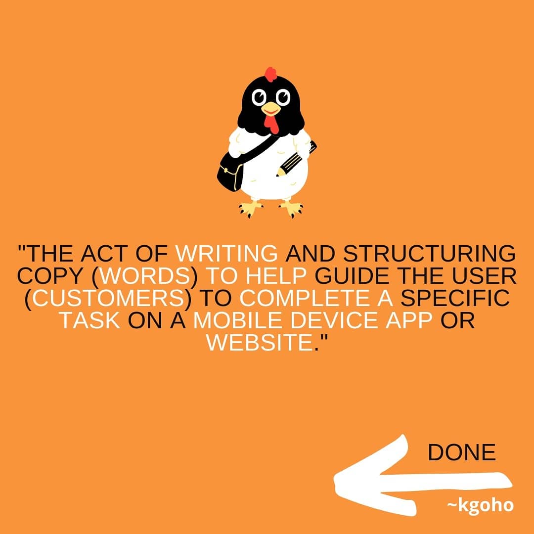 NkabindeMsizi's tweet photo. Ever asked yourself what #uxwriting is all about? Here's a brief description about #ux writing. #copywriting #writingforweb #uxcontent #SouthAfrica https://t.co/0eLMZlkn0v
