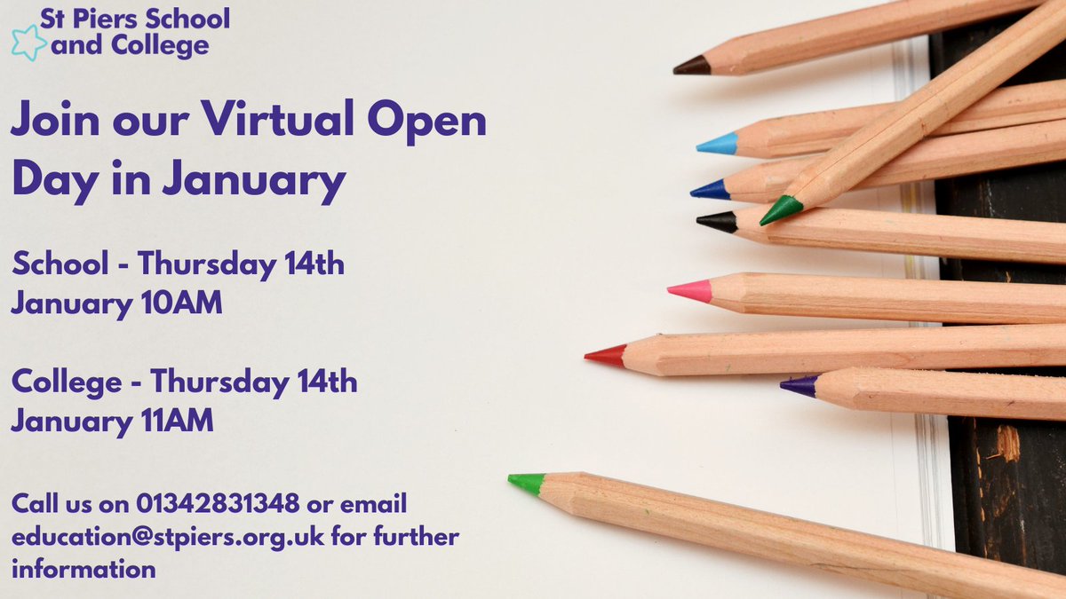 StPiersSEND's tweet photo. Would you like to find more about St Piers School or College? Join one of our virtual open days in January!
To book please click:
School - https://t.co/ryVgtMmu5M
College - https://t.co/ZgctVCloAN
#Autism #Epilepsy #SEN #ASD #StPiers #SENCO #SEND #SLD π https://t.co/mxw1nibwLd