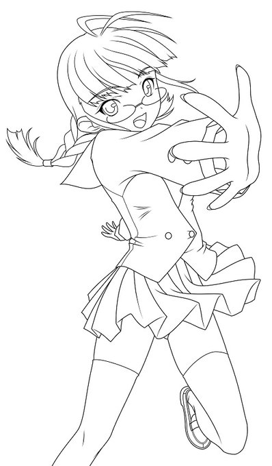 #pixivの1番古い絵と新しい絵を貼る2007年11月秋月律子(線画)2020年12月阿武隈結局、律ちゃんは塗らんかったなぁ 