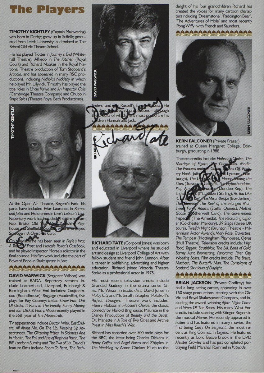 AndrewJRuff36's tweet photo. Dad’s Army: The Lost Episodes Production - Theatre Programme Signed. (Calibre Productions).
#dadsarmy #signed #memorabilia #TheatreProgramme #LeslieGrantham https://t.co/aPDPFdWF62