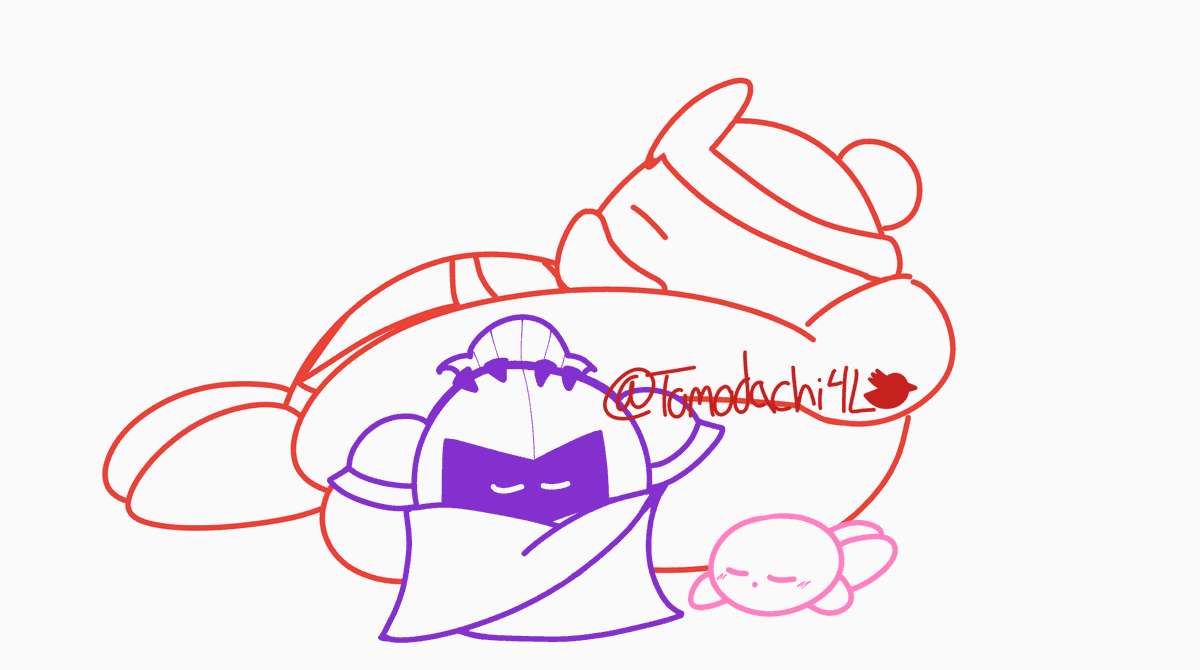 Tomodachi4L's tweet photo. Day 26 of #TomosDeDeDecember - Sleepover
Shhh... they're sleeping...

#KingDedede #Dedede #DeDeDecember #MetaKnight #Kirby #KirbyFanArt #Nintendo #Art #Artwork #Artist #ArtistOnTwitter #Drawing #Doodle #DigitalArt #DigitalArtwork #DigitalArtist #FanArt #Sleepover #Sleep https://t.co/ZUejCX8XHz