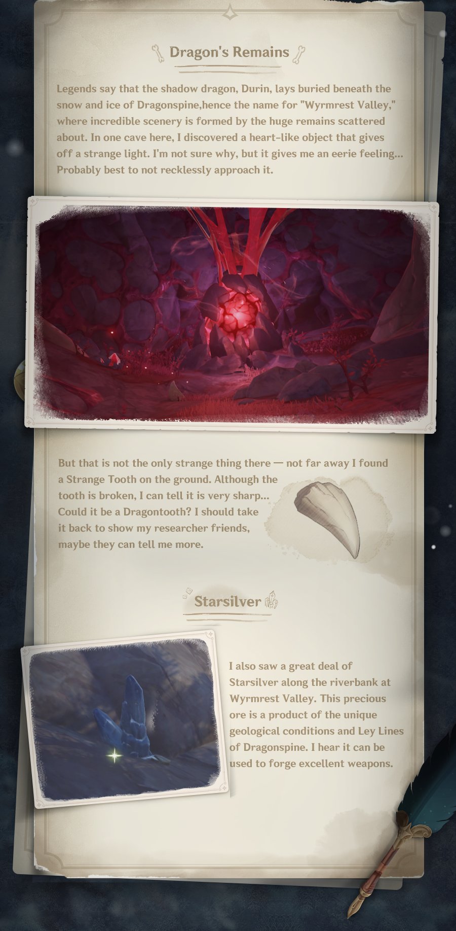 Genshin Impact Dear Travelers The Second Entry Of The Dragonspine Adventure Journal Is Here The Exotic Discoveries Guide Come On Let S Explore Deeper Into The Snowy Mountain Genshinimpact T Co Hkeshjl1le