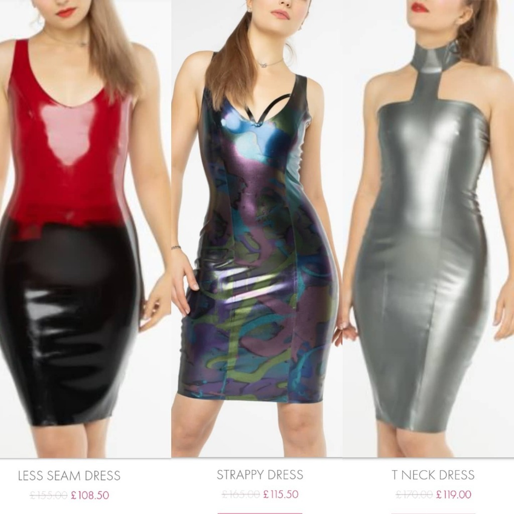 YummyGummyLatex's tweet photo. Sale linked in my profile. It goes straight to the clothing for those struggling to find it. #latexdress #sale #boxingdaysales #clearencesale #2020sale #latexfashion #handmadefashion https://t.co/vTGE932QMP https://t.co/rVMOKYYOXW