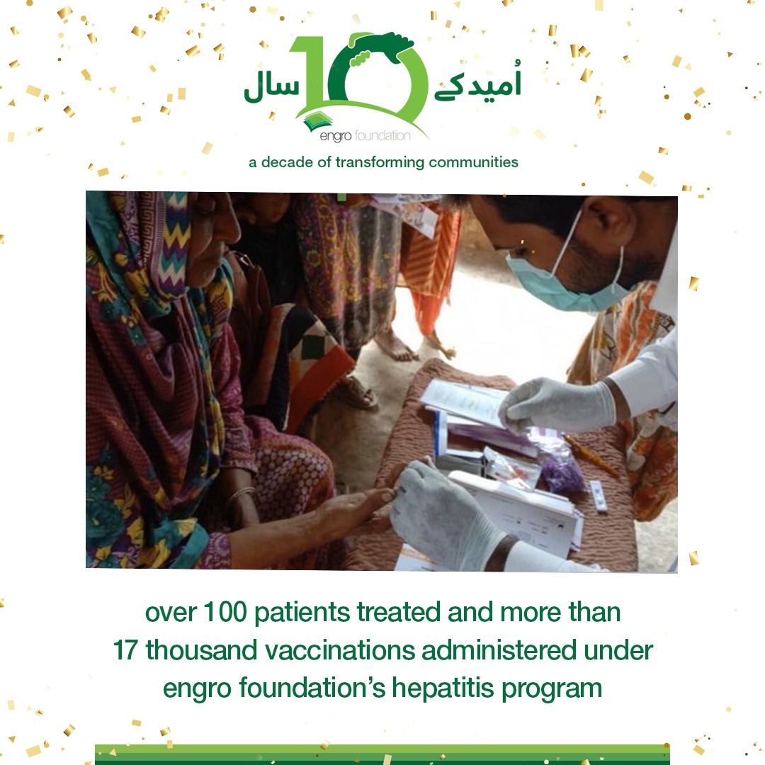 EngroFoundation's tweet photo. Engro Foundation’s Hepatitis Awareness Program educates communities by emphasizing on prevention. The program also provides diagnosis and treatment to patients.
#EngroFoundation #TransformingCommunities #Engro #investinhealth #healthandwellbeing #DecadeofDevelopment https://t.co/4Em5GN8gMI