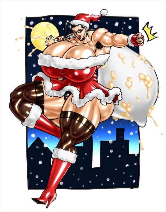 凛子サンタは靴下ではなくケツ穴に硬くて大きなバットをプレゼントしてくれます。 