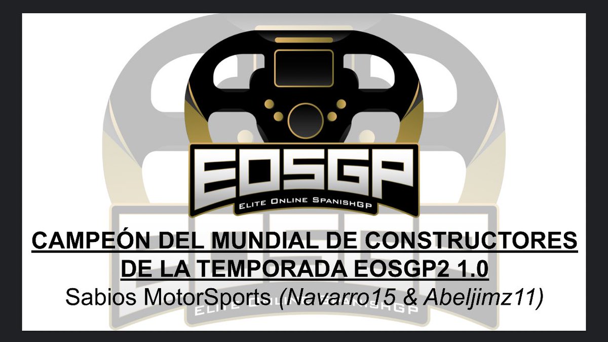 ¡Hace una semana la temporada 1.0 de en EOSGP en F1 2020 llegaba a su fin!

El calendario compuesto por 14 GP y disputado entre septiembre/diciembre proclamó a los siguientes campeones: