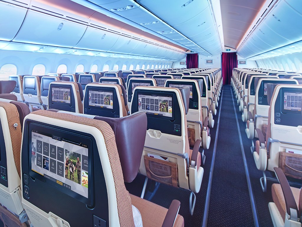 etihad's tweet photo. Who else agrees that movie marathons are best enjoyed onboard? 
Comment with 🍿 if you can relate. https://t.co/w39X2Nlp5s