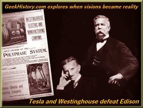 Eventually Tesla left Edison in 6 months and perfected his AC system. George Westinghouse, Edison's rich rival, bought his patents and backed him for creating this more effecient AC polyphase system. 6/n