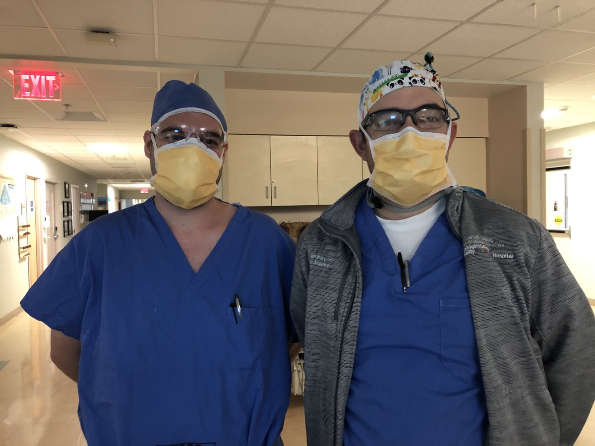 #CCCSON alum, Anthony Hernandez, BSN'16, SRNA, CCRN takes a moment for a photograph with his #CCCSON '06 alum preceptor Scott Hamilton, CRNA, at <a href="/LVHN/">Lehigh Valley Health Network</a>. Thank you to wonderfully skilled preceptors like Scott willing to precept the next generation of nurse leaders! #NurseHeroes