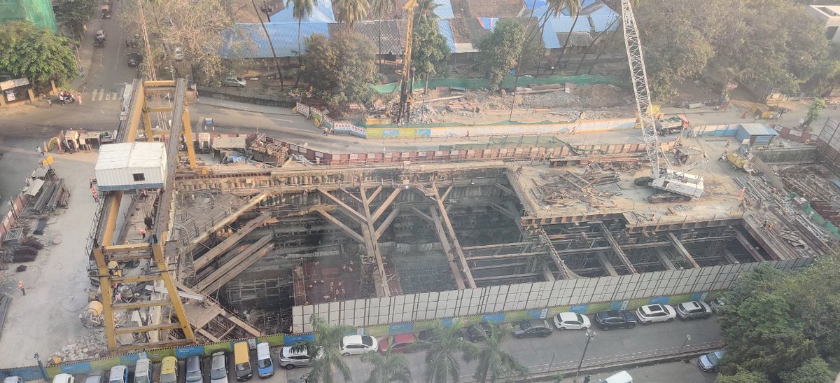 Mumbai metro Line 3, Cuffe parade station - view from Hotel President. @sahil11p @MMRDAOfficial @MumbaiMetro3 @AshwiniBhide