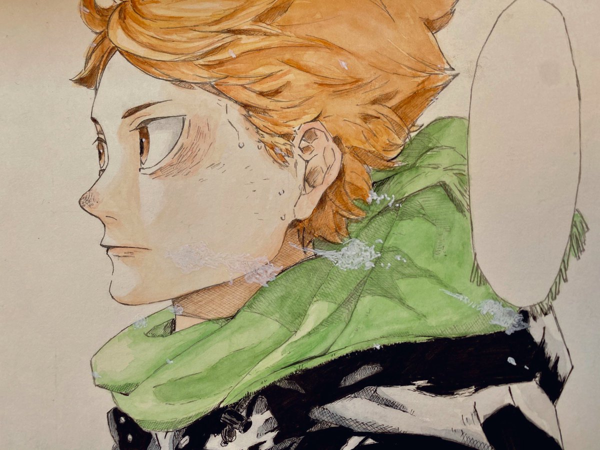 明日は何者になる？」 日向翔陽 漫画模写だから色は好き勝手にやった