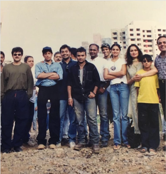 Anurag Kashyap and Anil Kapoor’s friendship goes all the way back to  @anuragkashyap72's first film - Paanch (2000), where Anil Kapoor gave the muhurat shot. See if you can spot  @VikramMotwane and  @mehtahansal, Tejaswini Kolhapure, PadminiKolhapure among others.