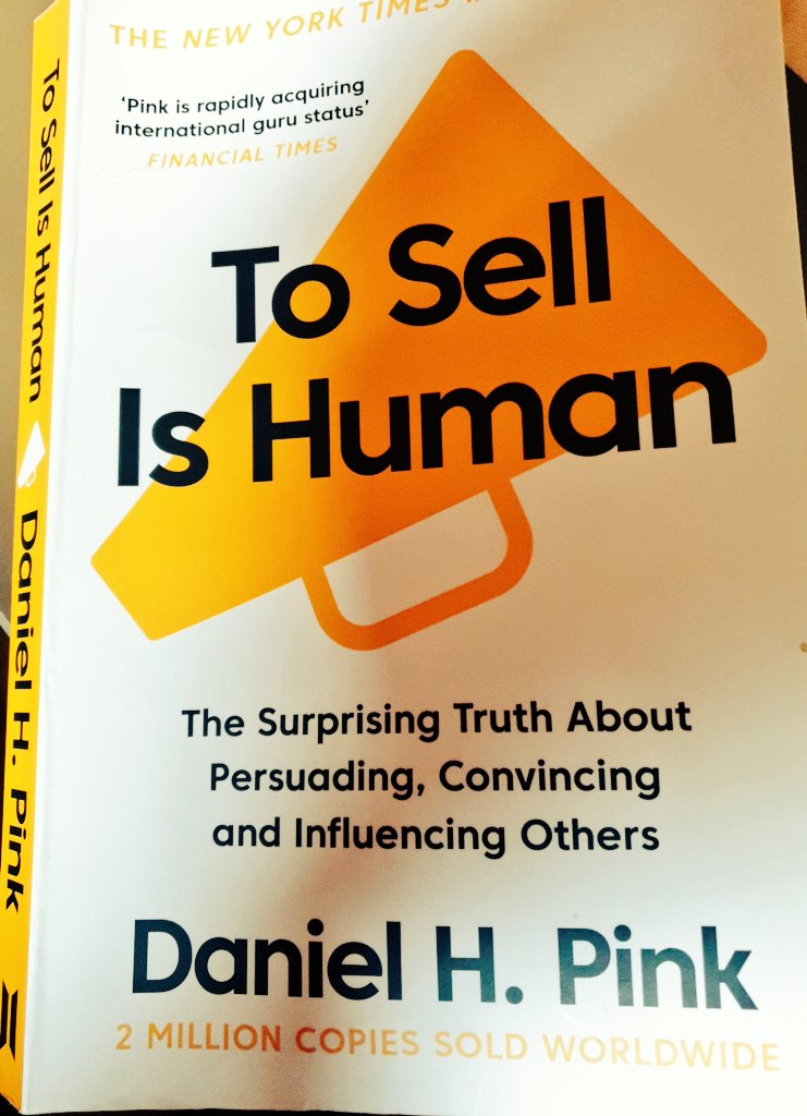 finished "To Sell is Human" by @danielpink a #GoodRead

But do we really have info parity between buyers and sellers today? 

I.e. not all information is equal and many insights are privileged, so how do you deal with info complexity?
#salestips
#readingforpleasure
#salescourse