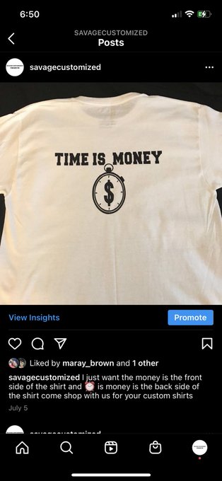 MY TIME IS MONEY THATS ALL I FOCUS ON COME SHOP WITH ME FOR YOUR T-SHIRTS AND HOODIES ON IG @SAVAGECUSTOMIZED