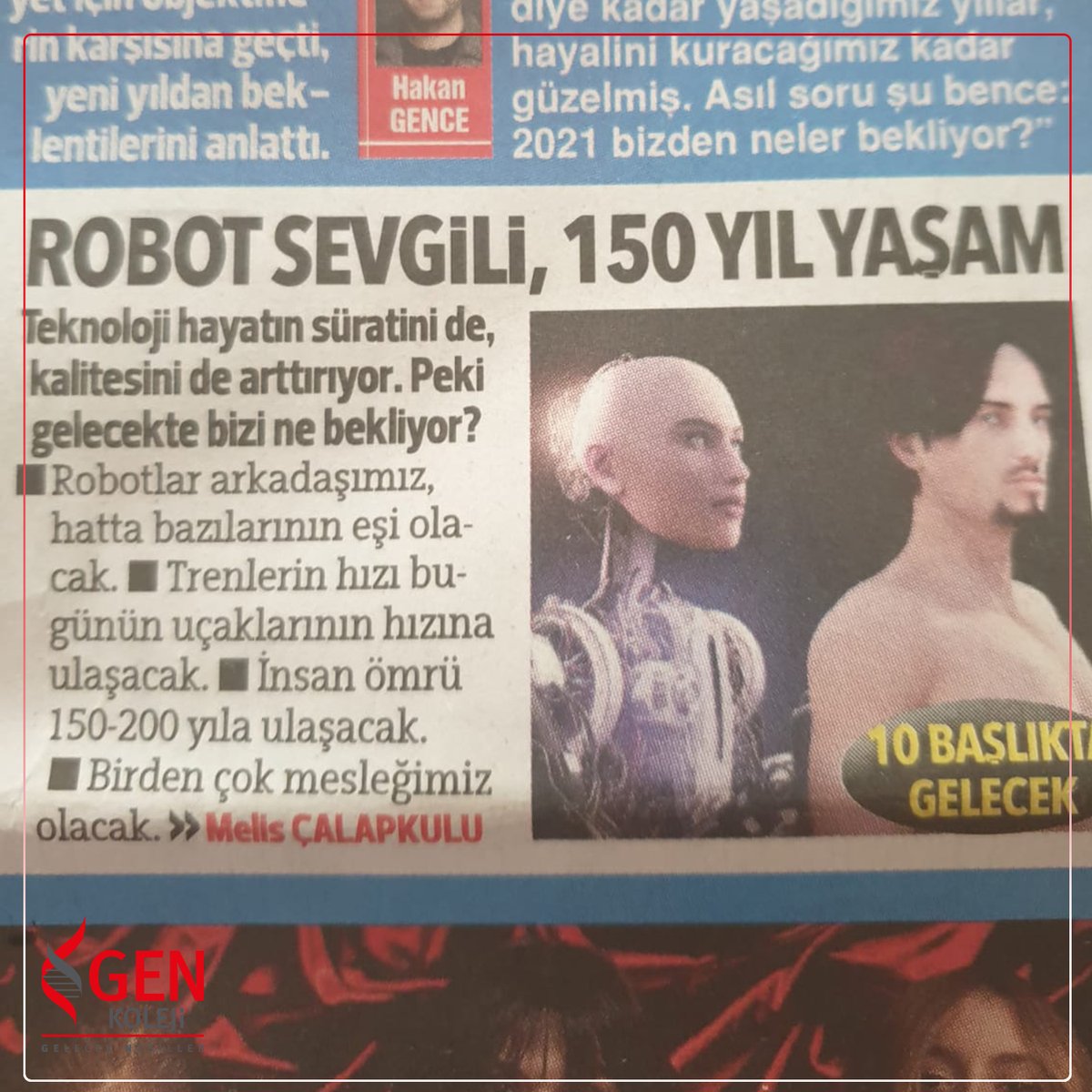 Bugün GEN Eğitim Kurumları kurucu ortağı Sevinç Erşen'in kaleminden "Gelecekte Eğitim" yazısı ile Hürriyet gazetesi ve hurriyet.com.tr'deyiz.

hurriyet.com.tr/kelebek/hurriy…

#gelecekteeğitim
#sevinçerşen
#hürriyetgazetesi
#gengeleceknesillerkoleji
#fütüristlerderneği
#genkoleji